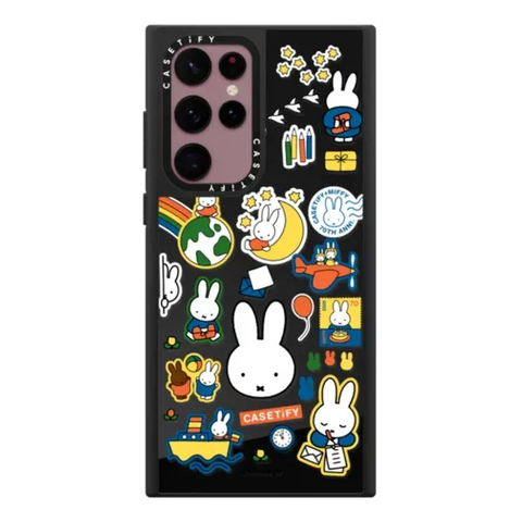 Miffy Postage Collage Sticker Case (Clear)