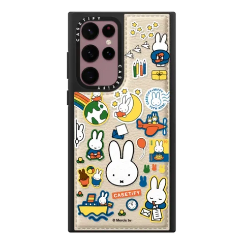 Miffy Postage Collage Sticker Case (Clear)