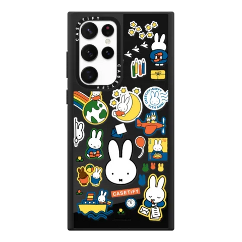 Miffy Postage Collage Sticker Case (Clear)