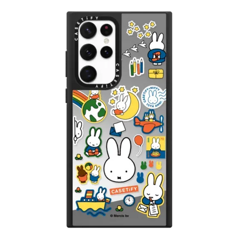 Miffy Postage Collage Sticker Case (Clear)