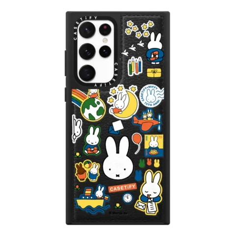 Miffy Postage Collage Sticker Case (Clear)