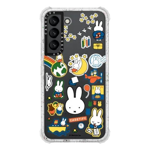 Miffy Postage Collage Sticker Case (Clear)