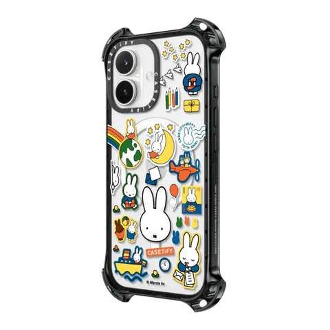 Miffy Postage Collage Sticker Case (Clear)