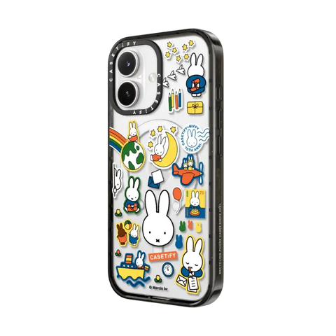 Miffy Postage Collage Sticker Case (Clear)