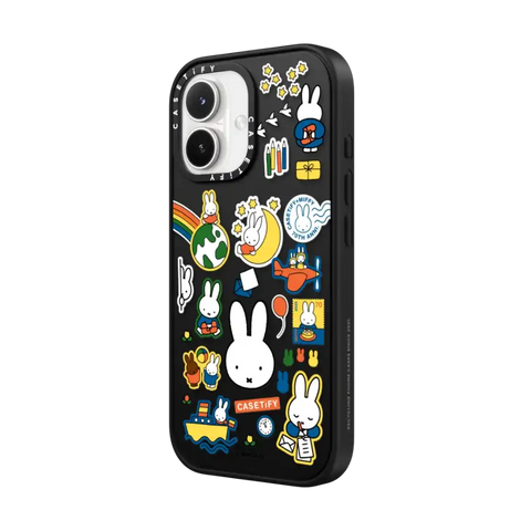 Miffy Postage Collage Sticker Case (Clear)