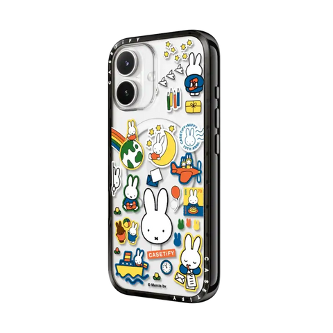 Miffy Postage Collage Sticker Case (Clear)