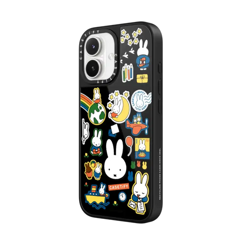 Miffy Postage Collage Sticker Case (Clear)