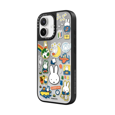 Miffy Postage Collage Sticker Case (Clear)