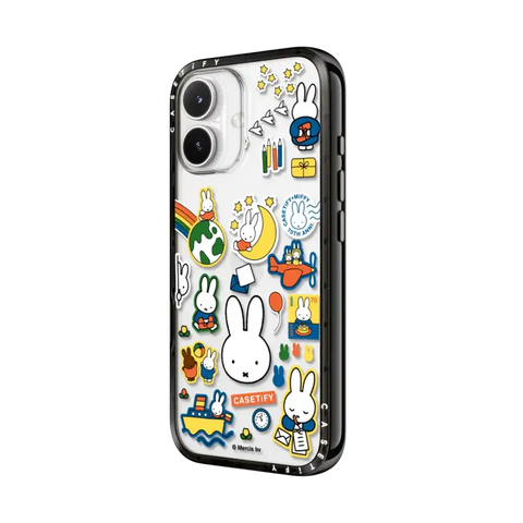 Miffy Postage Collage Sticker Case (Clear)