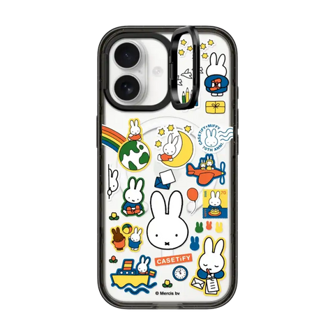 Miffy Postage Collage Sticker Case (Clear)
