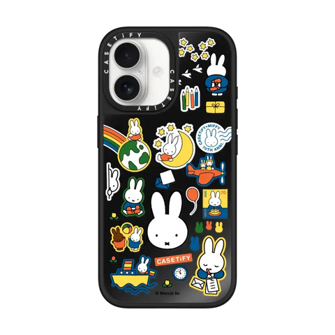 Miffy Postage Collage Sticker Case (Clear)