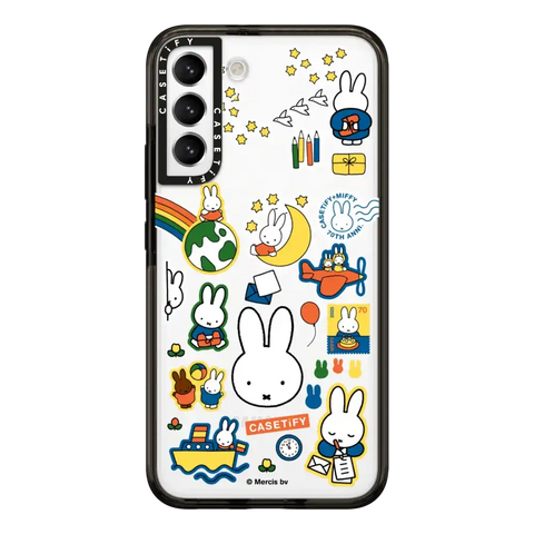 Miffy Postage Collage Sticker Case (Clear)