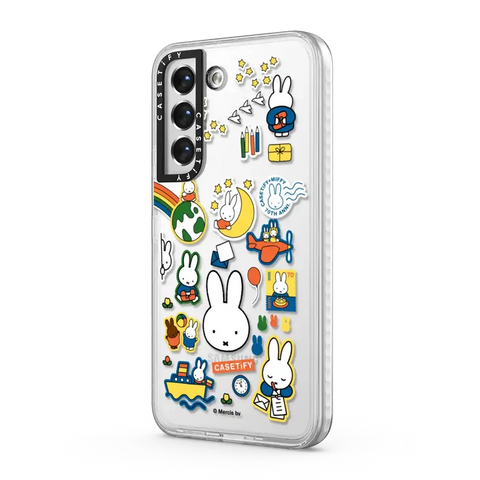 Miffy Postage Collage Sticker Case (Clear)