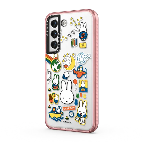 Miffy Postage Collage Sticker Case (Clear)