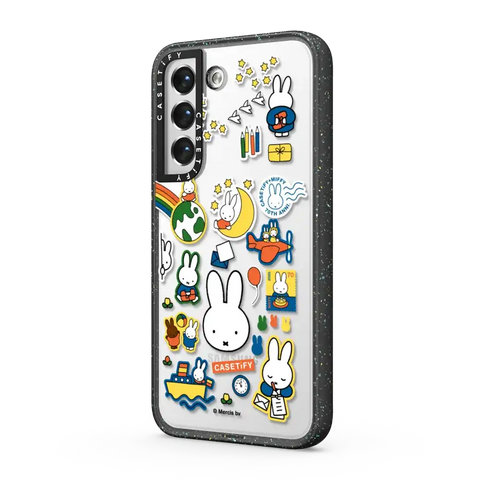 Miffy Postage Collage Sticker Case (Clear)