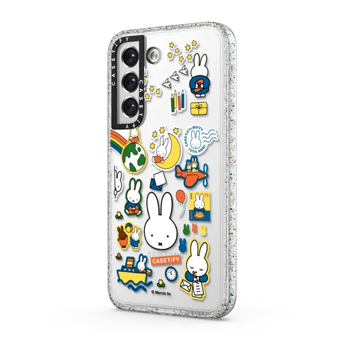Miffy Postage Collage Sticker Case (Clear)