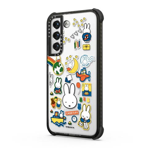 Miffy Postage Collage Sticker Case (Clear)