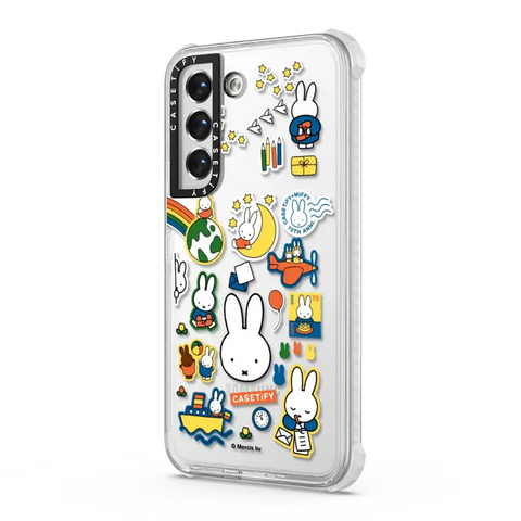 Miffy Postage Collage Sticker Case (Clear)