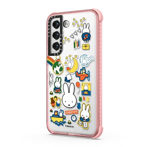 Miffy Postage Collage Sticker Case (Clear)