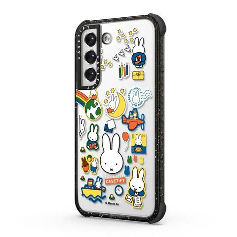 Miffy Postage Collage Sticker Case (Clear)