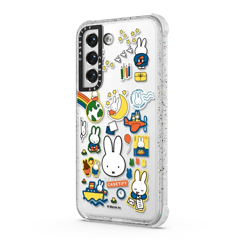 Miffy Postage Collage Sticker Case (Clear)