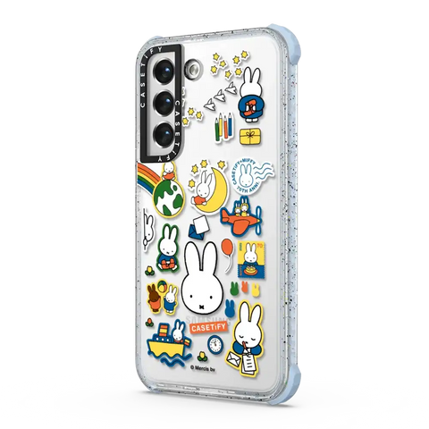 Miffy Postage Collage Sticker Case (Clear)