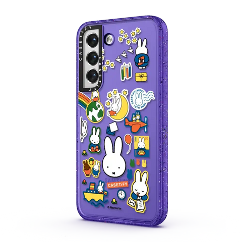 Miffy Postage Collage Sticker Case (Clear)