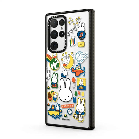 Miffy Postage Collage Sticker Case (Clear)