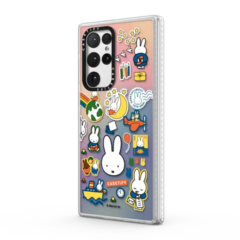 Miffy Postage Collage Sticker Case (Clear)