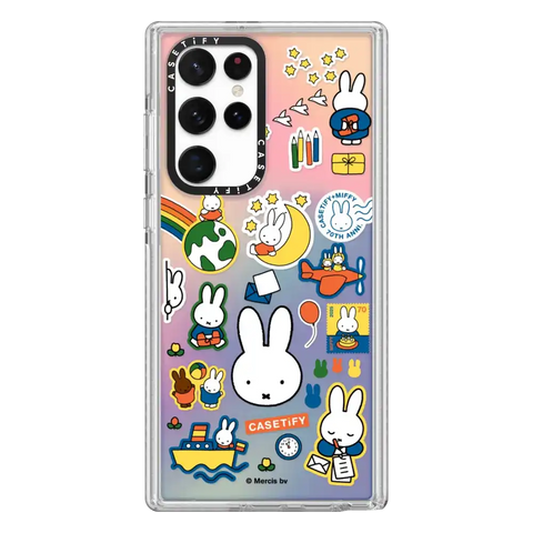 Miffy Postage Collage Sticker Case (Clear)