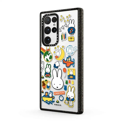 Miffy Postage Collage Sticker Case (Clear)