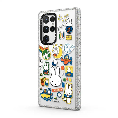 Miffy Postage Collage Sticker Case (Clear)