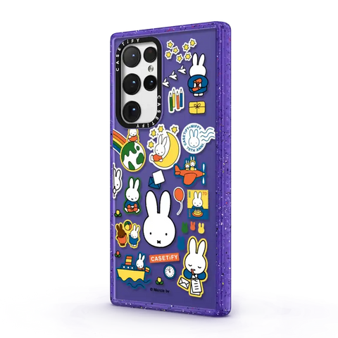 Miffy Postage Collage Sticker Case (Clear)