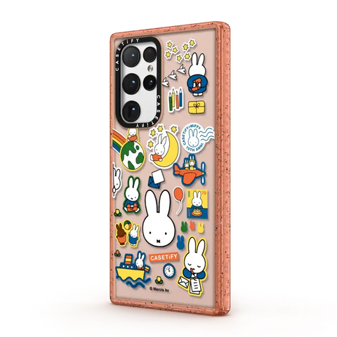 Miffy Postage Collage Sticker Case (Clear)