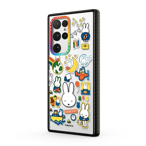 Miffy Postage Collage Sticker Case (Clear)