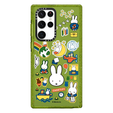Miffy Postage Collage Sticker Case (Clear)