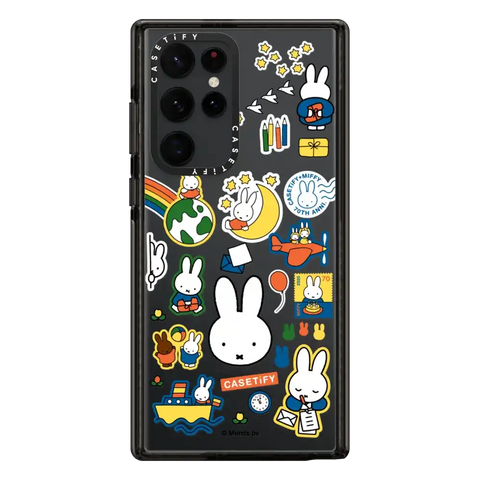 Miffy Postage Collage Sticker Case (Clear)