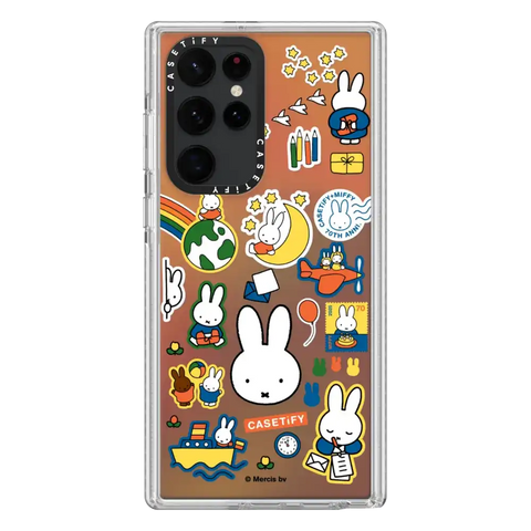 Miffy Postage Collage Sticker Case (Clear)