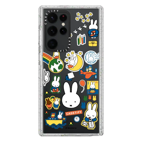 Miffy Postage Collage Sticker Case (Clear)