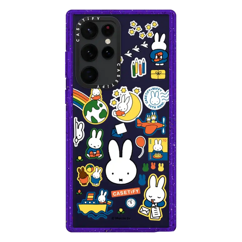 Miffy Postage Collage Sticker Case (Clear)