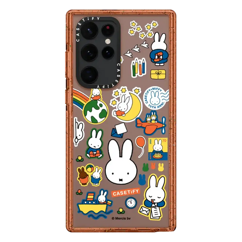 Miffy Postage Collage Sticker Case (Clear)