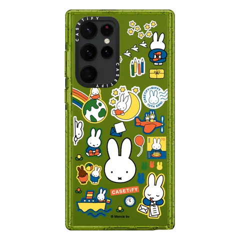 Miffy Postage Collage Sticker Case (Clear)