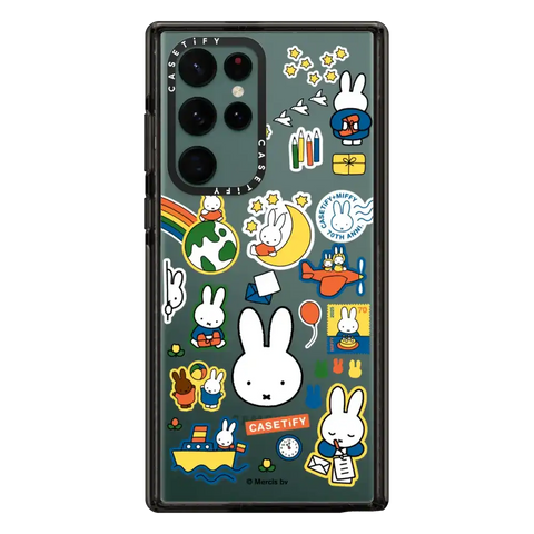 Miffy Postage Collage Sticker Case (Clear)