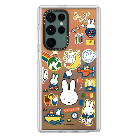 Miffy Postage Collage Sticker Case (Clear)