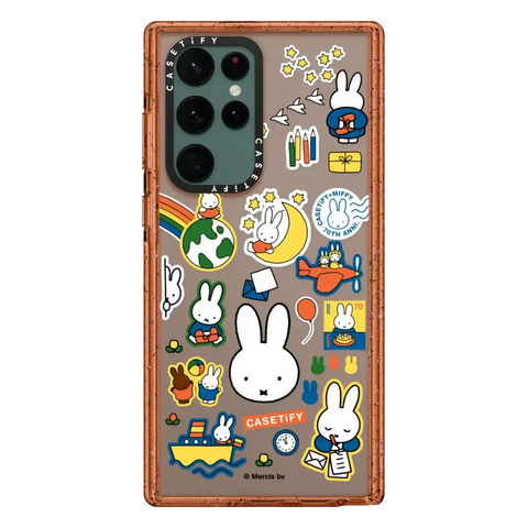 Miffy Postage Collage Sticker Case (Clear)