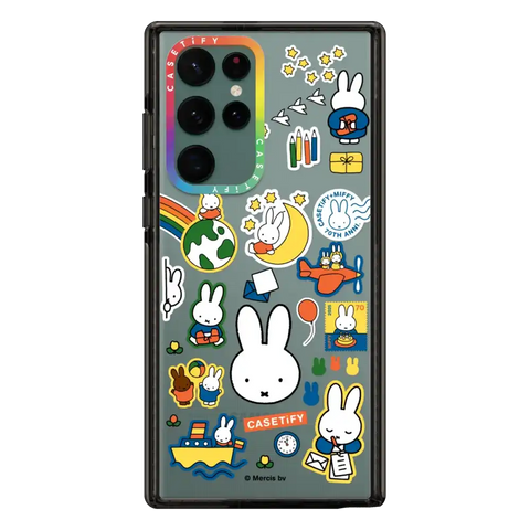 Miffy Postage Collage Sticker Case (Clear)