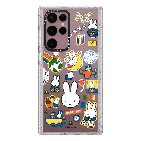 Miffy Postage Collage Sticker Case (Clear)