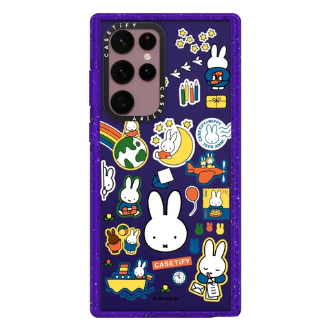 Miffy Postage Collage Sticker Case (Clear)