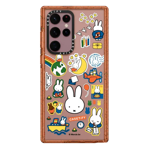 Miffy Postage Collage Sticker Case (Clear)