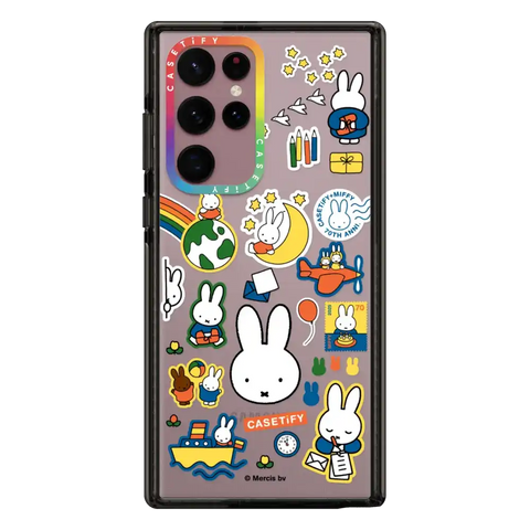 Miffy Postage Collage Sticker Case (Clear)